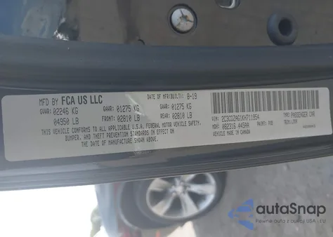 2019 Dodge Challenger Sxt z USA, uszkodzony, nr VIN 2C3CDZAG1KH711954